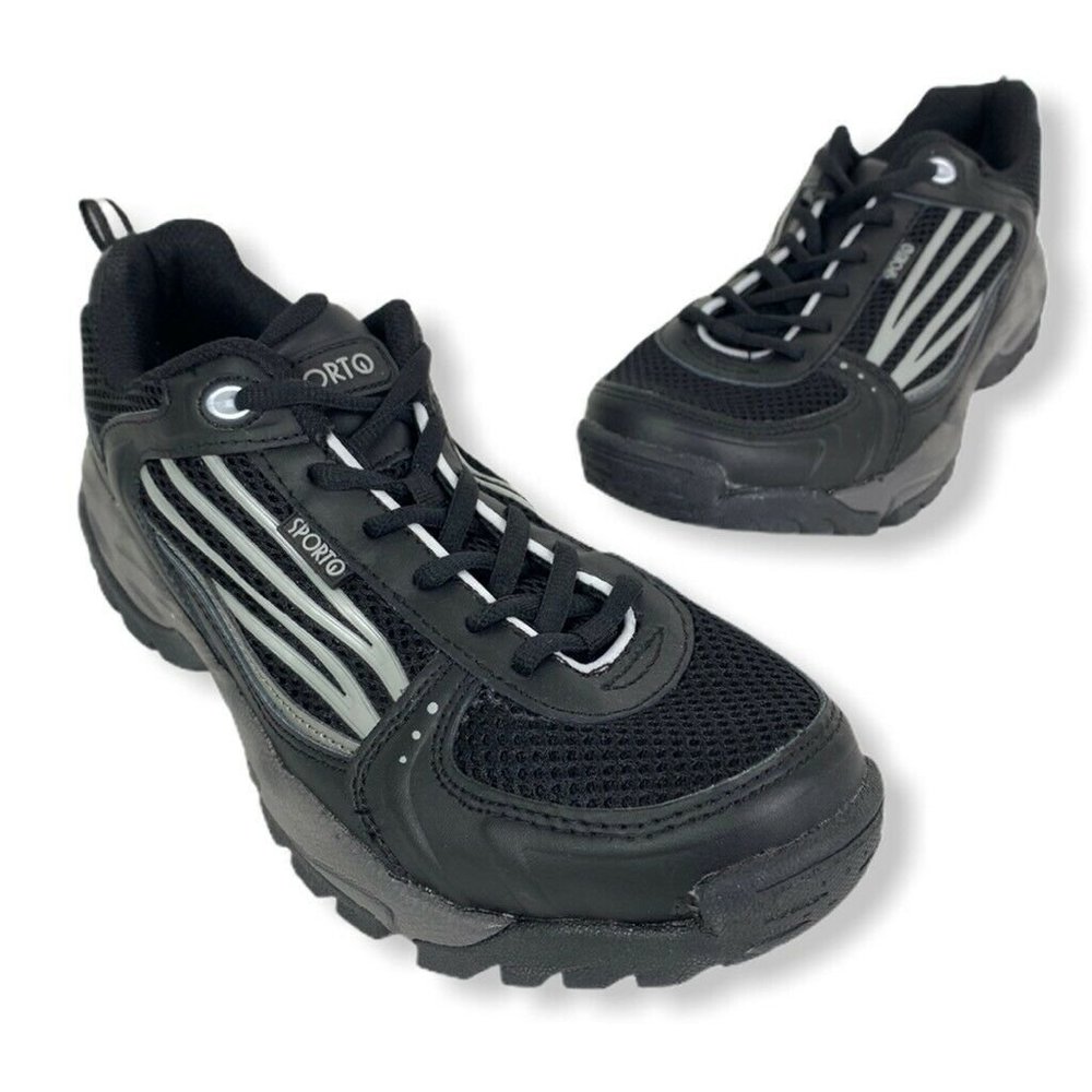 Sporto Womens Running Shoes Black Low Top NEW